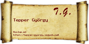 Tepper György névjegykártya